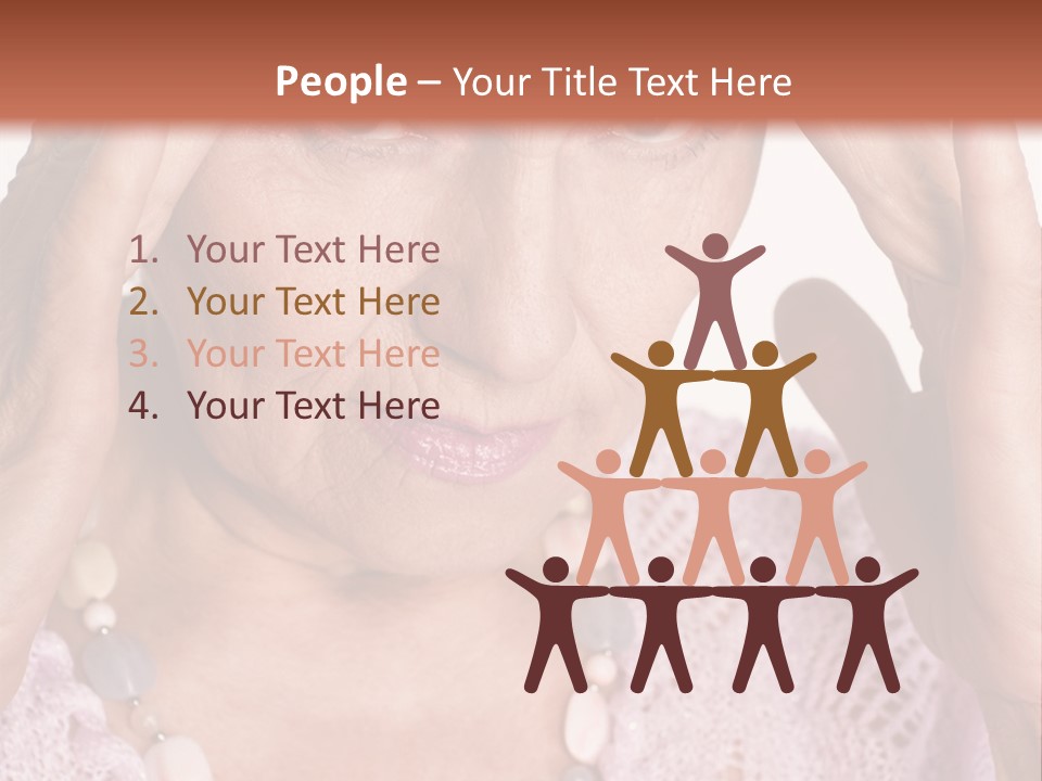 Caucasian Female Beautiful PowerPoint Template