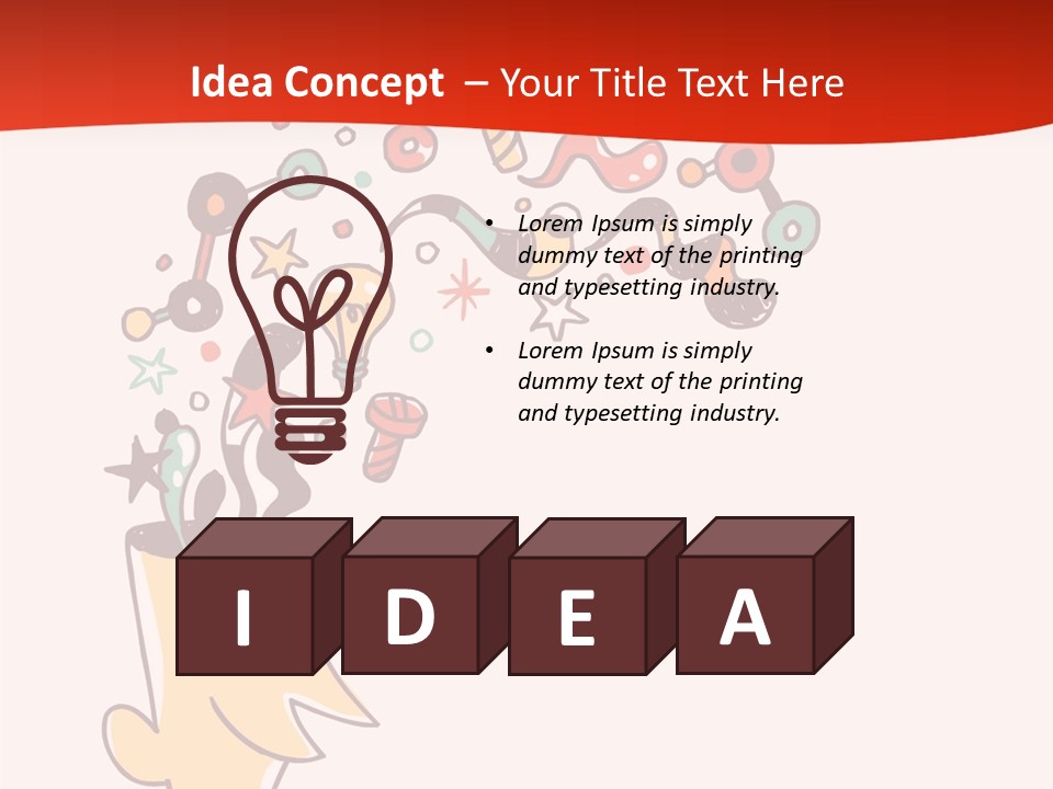 Character Lightbulb Social PowerPoint Template