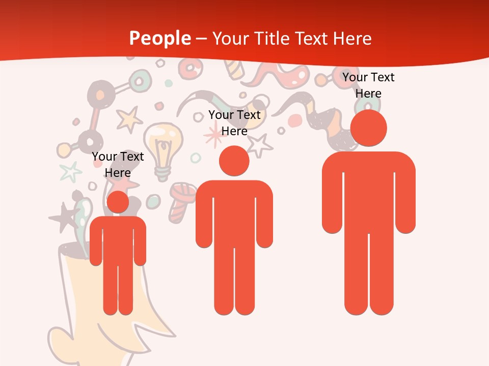 Character Lightbulb Social PowerPoint Template