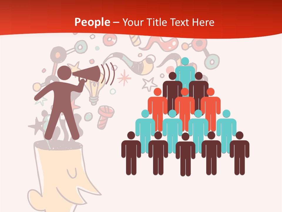 Character Lightbulb Social PowerPoint Template