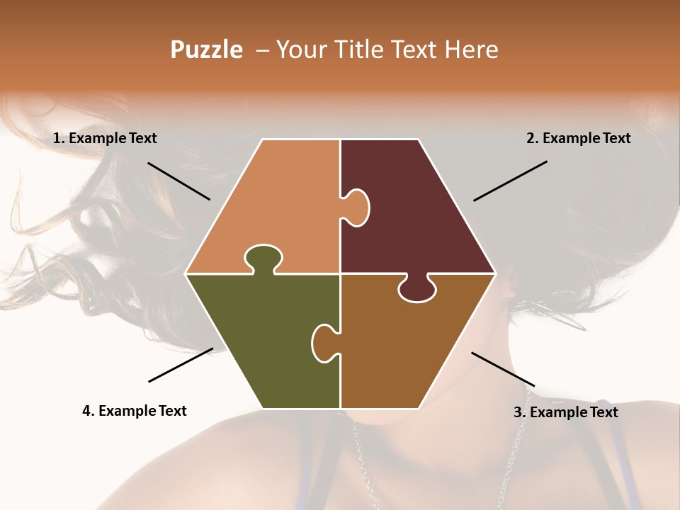 Portrait Young Hair PowerPoint Template