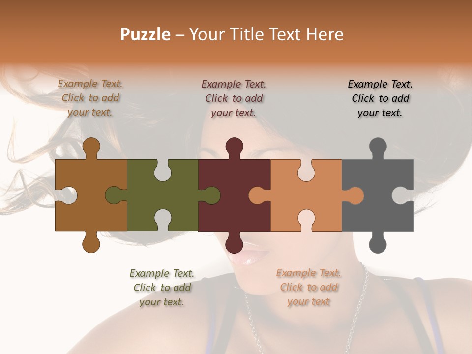 Portrait Young Hair PowerPoint Template