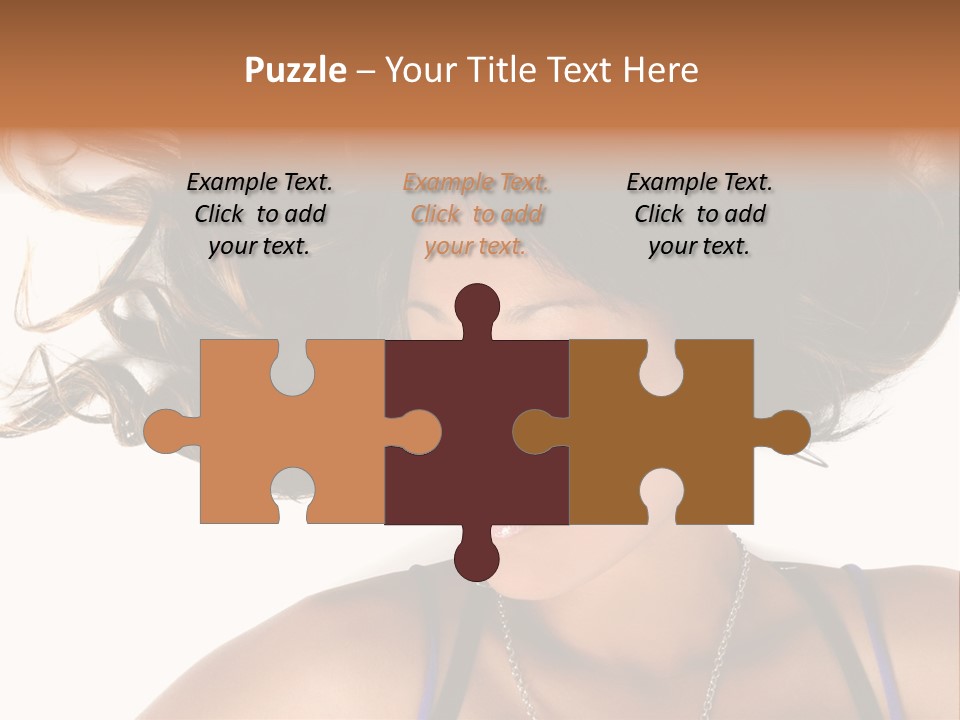 Portrait Young Hair PowerPoint Template