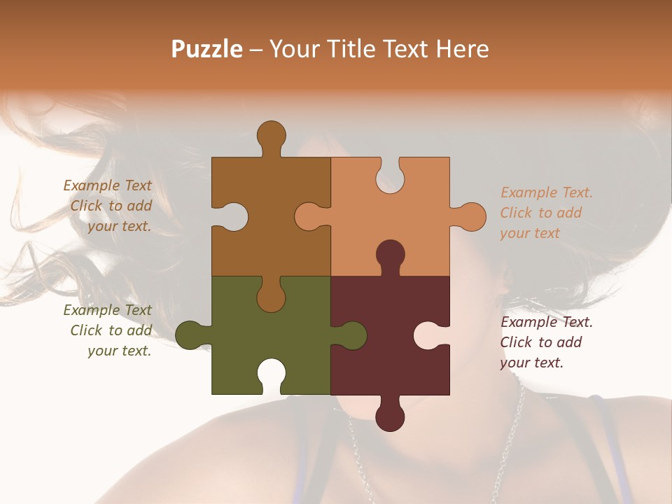 Portrait Young Hair PowerPoint Template