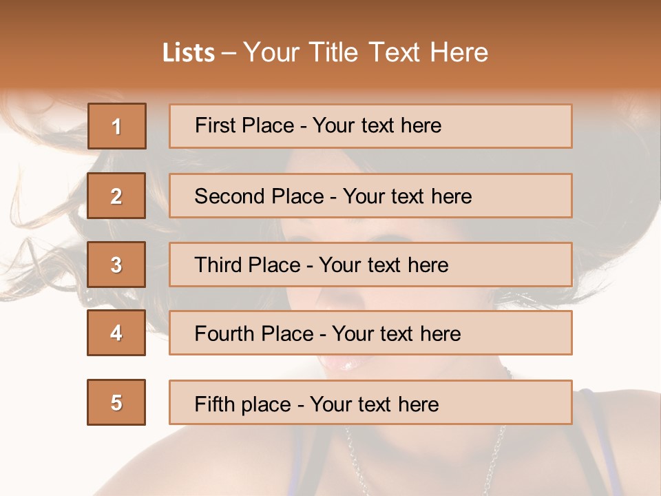 Portrait Young Hair PowerPoint Template