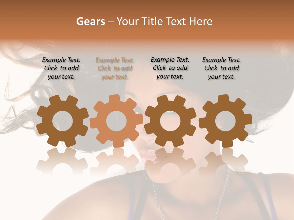 Portrait Young Hair PowerPoint Template