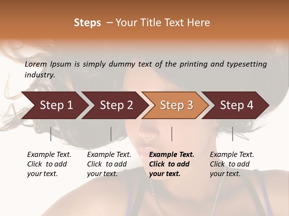 Portrait Young Hair PowerPoint Template