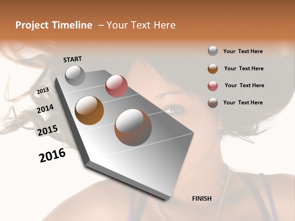 Portrait Young Hair PowerPoint Template