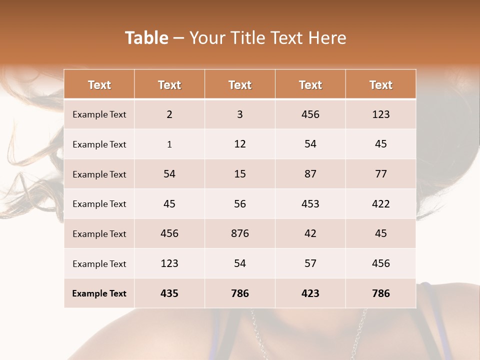 Portrait Young Hair PowerPoint Template