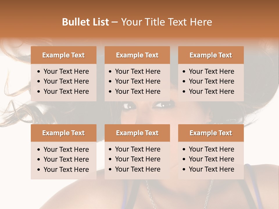 Portrait Young Hair PowerPoint Template