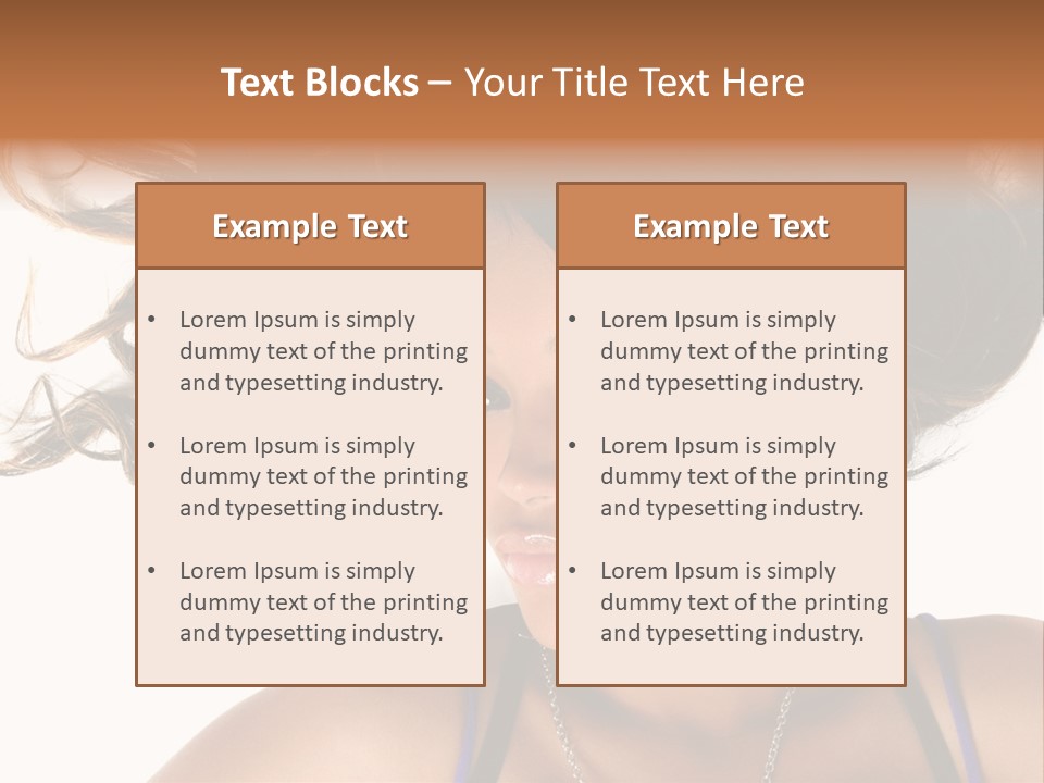 Portrait Young Hair PowerPoint Template