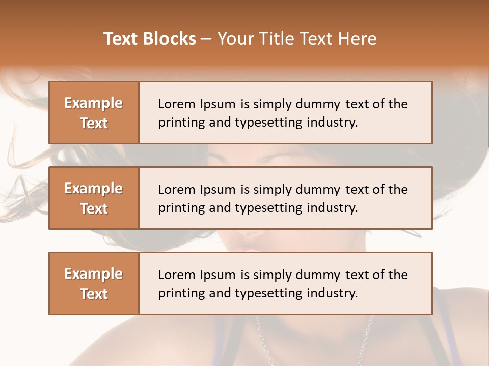 Portrait Young Hair PowerPoint Template