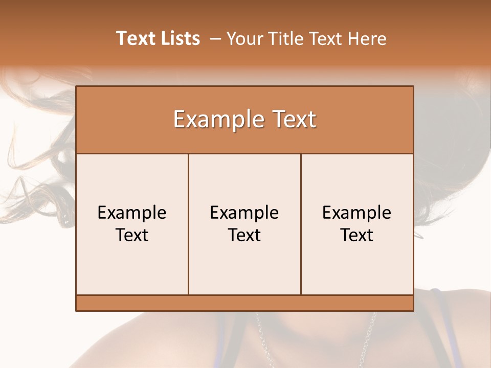 Portrait Young Hair PowerPoint Template