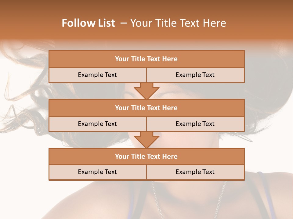 Portrait Young Hair PowerPoint Template