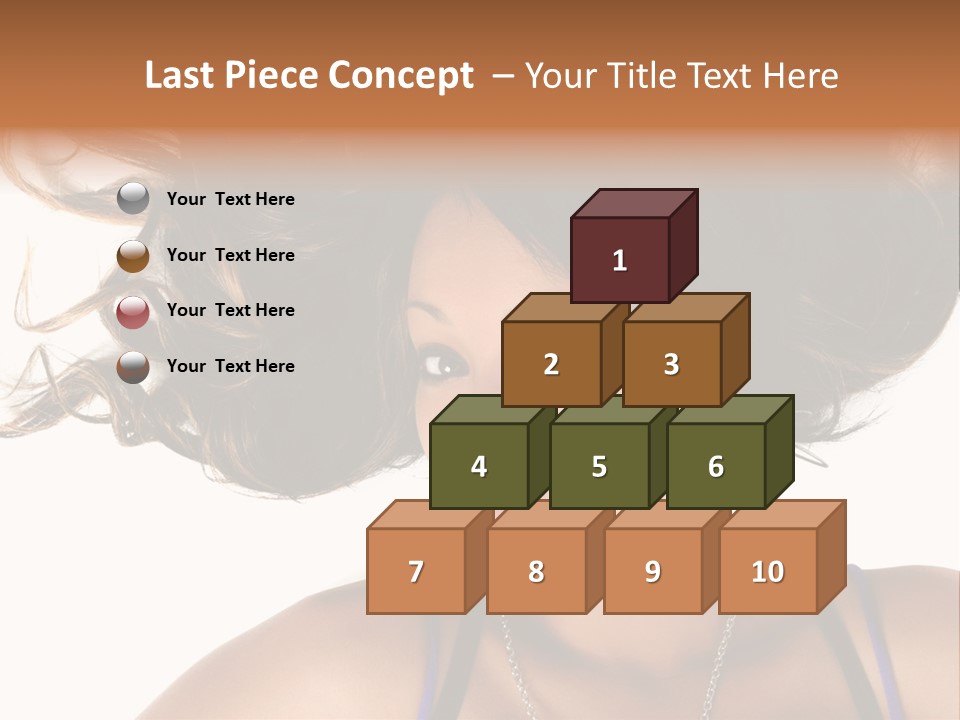 Portrait Young Hair PowerPoint Template