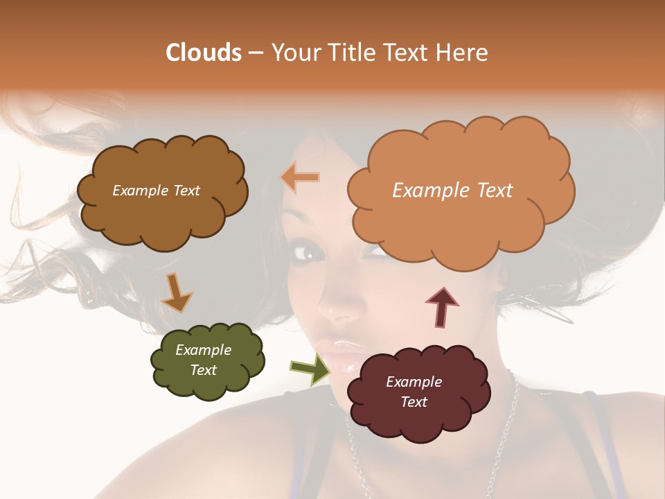 Portrait Young Hair PowerPoint Template