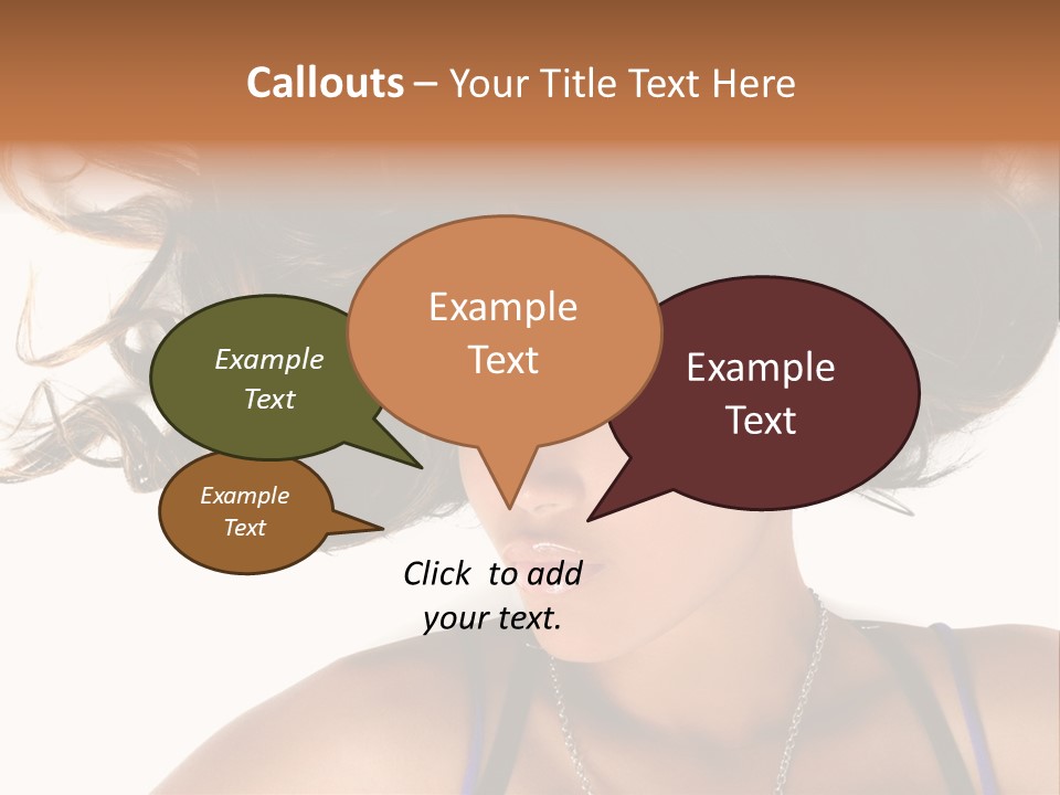 Portrait Young Hair PowerPoint Template