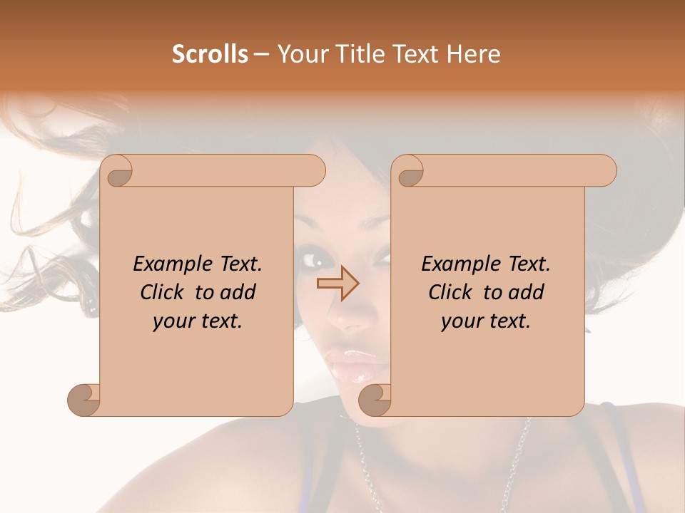 Portrait Young Hair PowerPoint Template