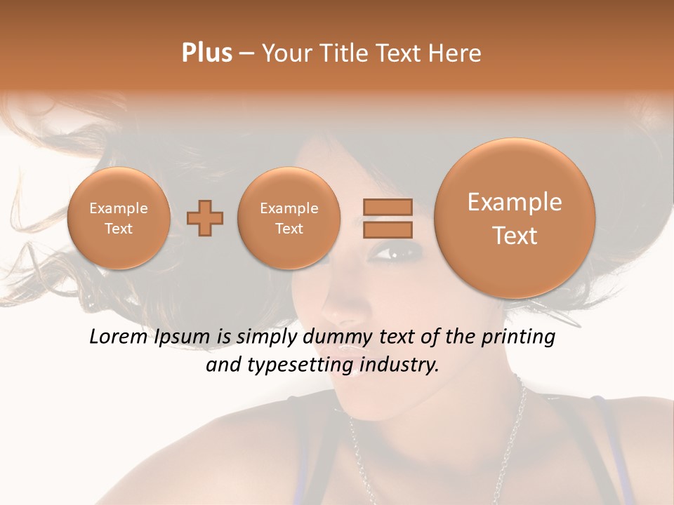 Portrait Young Hair PowerPoint Template