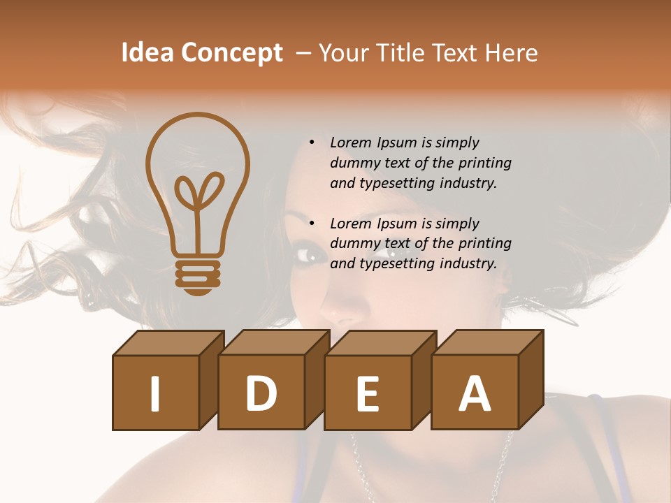 Portrait Young Hair PowerPoint Template