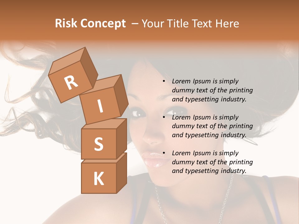 Portrait Young Hair PowerPoint Template