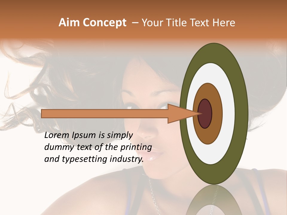 Portrait Young Hair PowerPoint Template