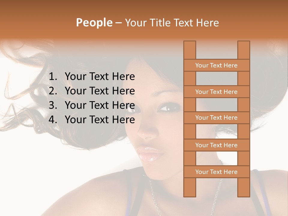 Portrait Young Hair PowerPoint Template