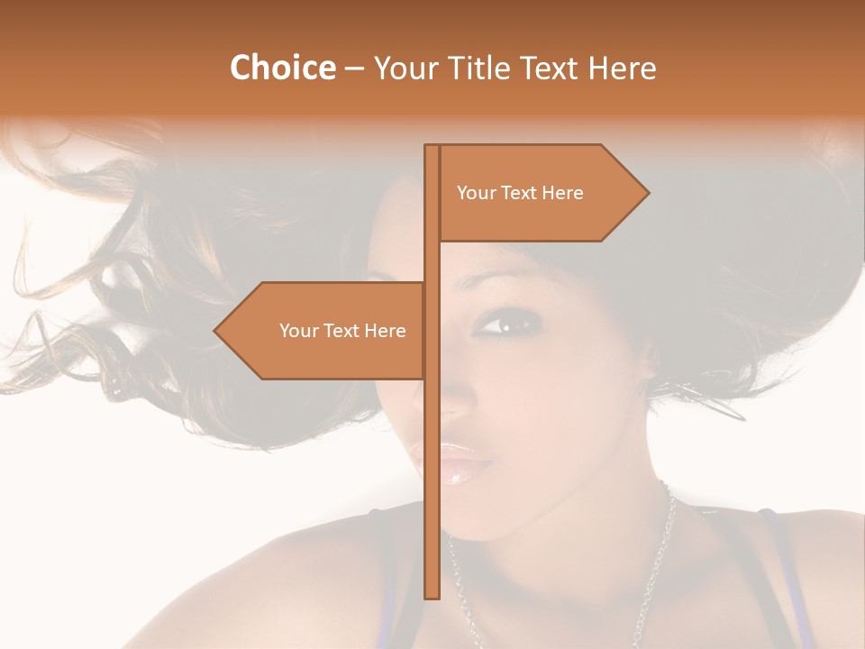 Portrait Young Hair PowerPoint Template