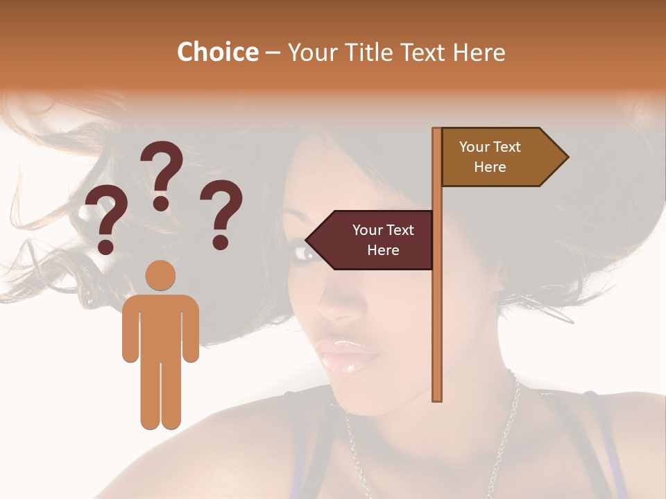 Portrait Young Hair PowerPoint Template