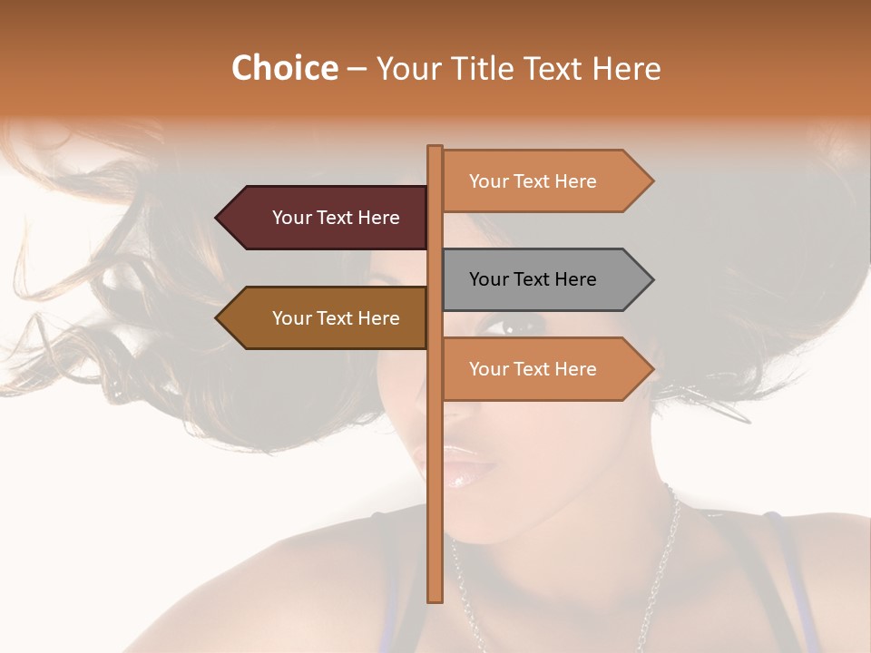Portrait Young Hair PowerPoint Template