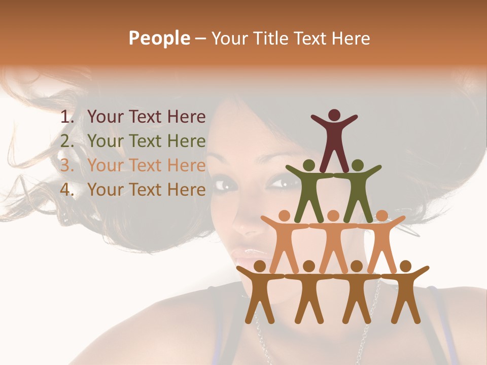 Portrait Young Hair PowerPoint Template