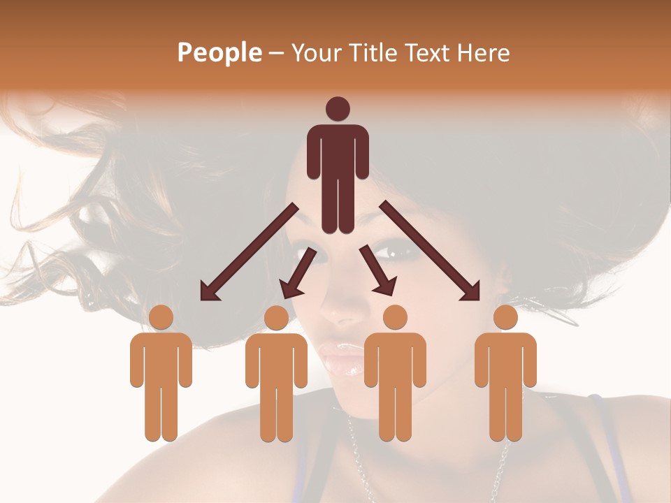 Portrait Young Hair PowerPoint Template