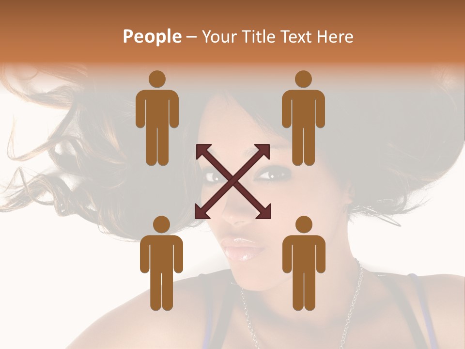 Portrait Young Hair PowerPoint Template