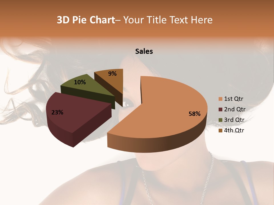 Portrait Young Hair PowerPoint Template