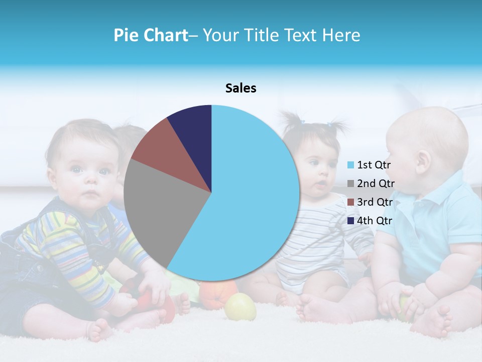 A Group Of Babies Sitting Next To Each Other PowerPoint Template