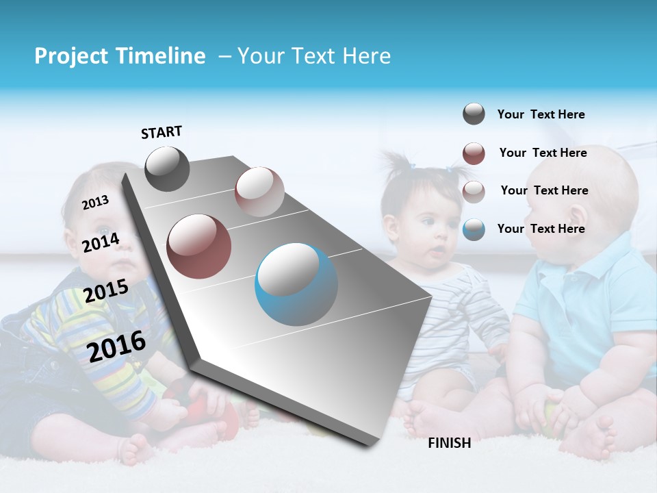 A Group Of Babies Sitting Next To Each Other PowerPoint Template