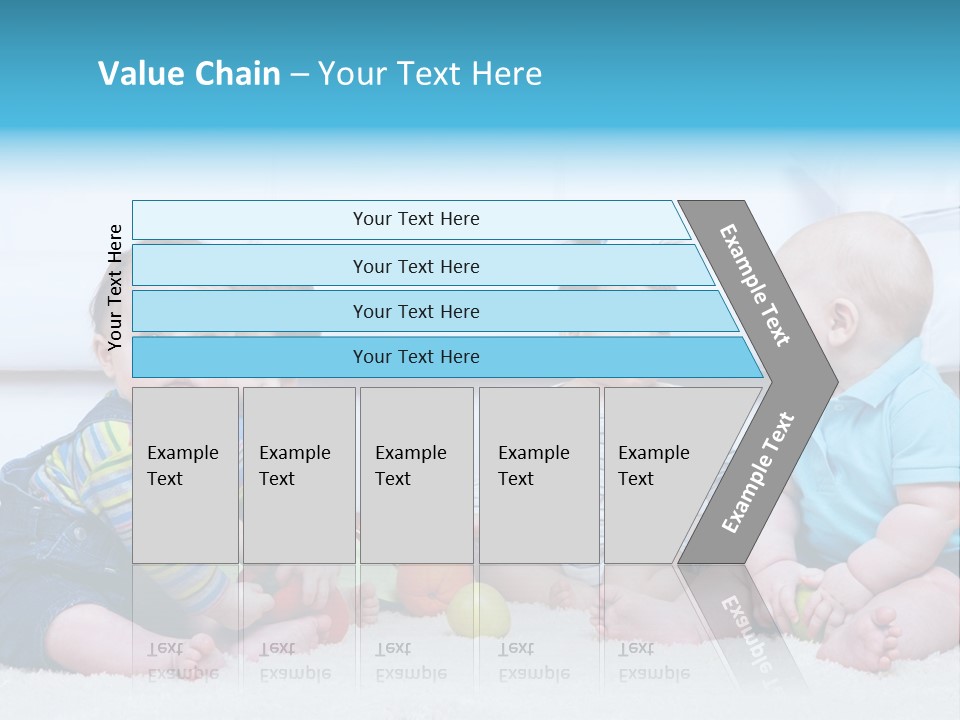 A Group Of Babies Sitting Next To Each Other PowerPoint Template