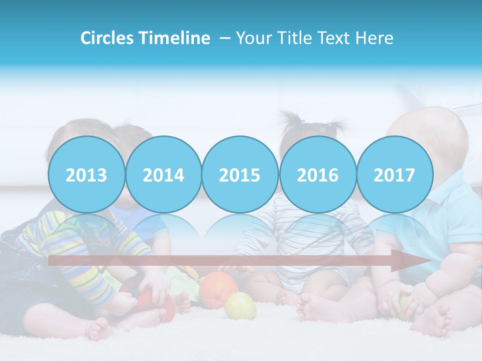 A Group Of Babies Sitting Next To Each Other PowerPoint Template