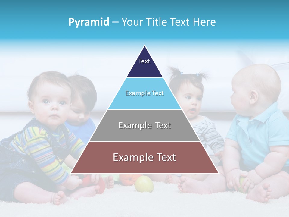 A Group Of Babies Sitting Next To Each Other PowerPoint Template