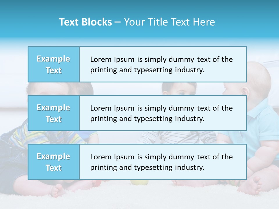 A Group Of Babies Sitting Next To Each Other PowerPoint Template