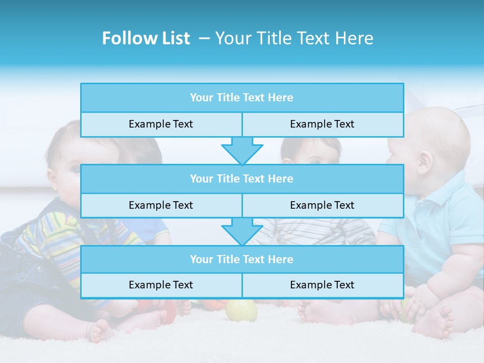 A Group Of Babies Sitting Next To Each Other PowerPoint Template