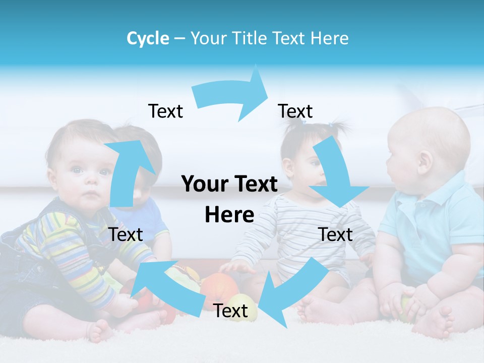 A Group Of Babies Sitting Next To Each Other PowerPoint Template