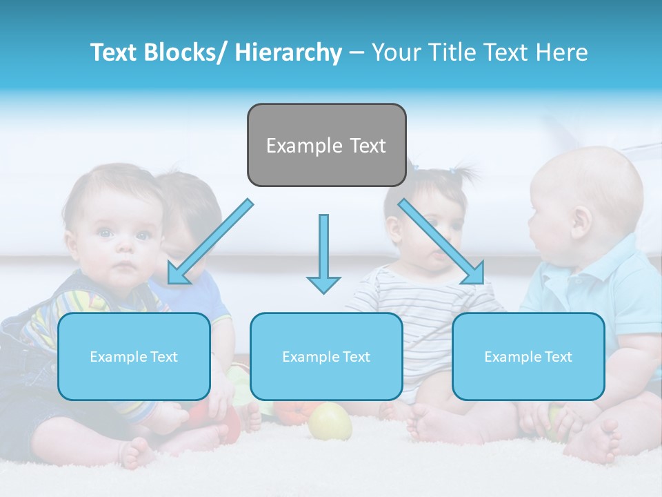 A Group Of Babies Sitting Next To Each Other PowerPoint Template