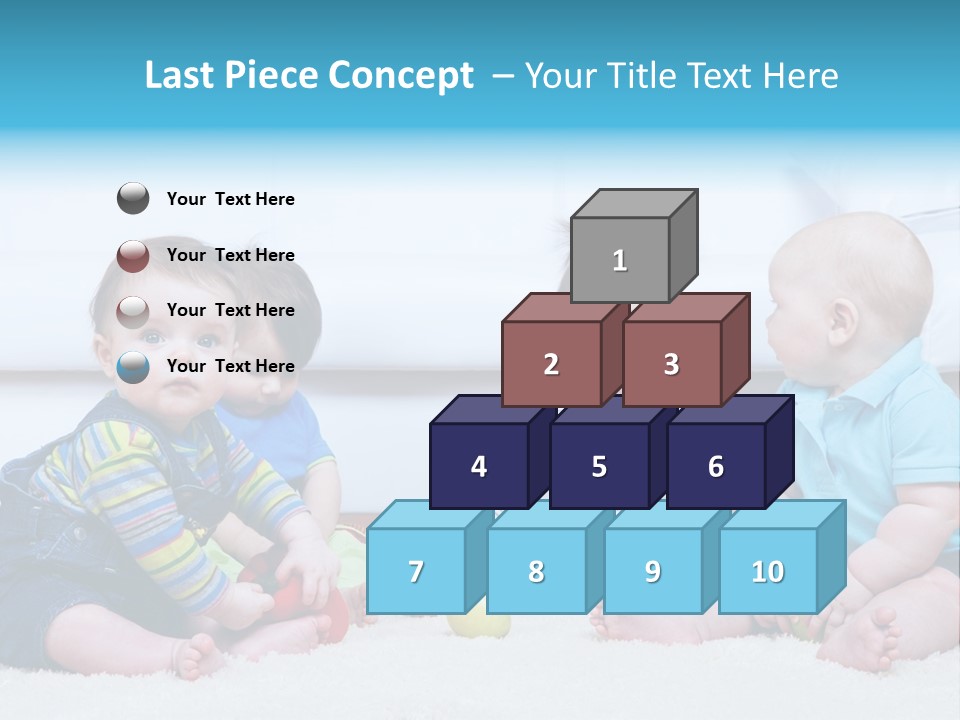 A Group Of Babies Sitting Next To Each Other PowerPoint Template