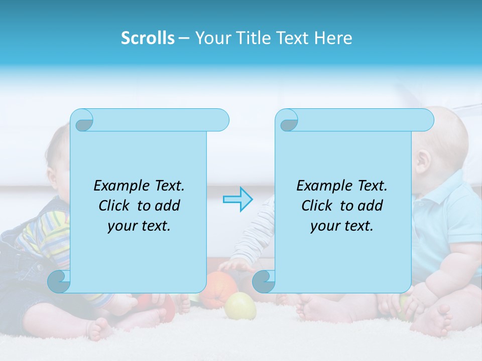 A Group Of Babies Sitting Next To Each Other PowerPoint Template