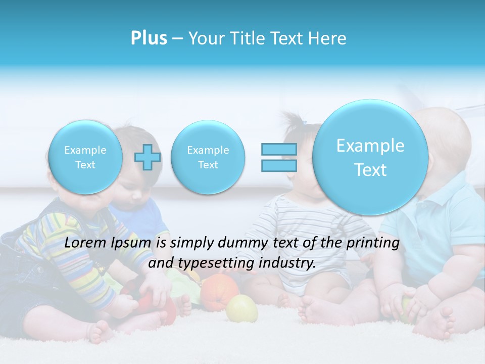 A Group Of Babies Sitting Next To Each Other PowerPoint Template