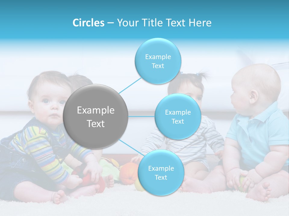 A Group Of Babies Sitting Next To Each Other PowerPoint Template
