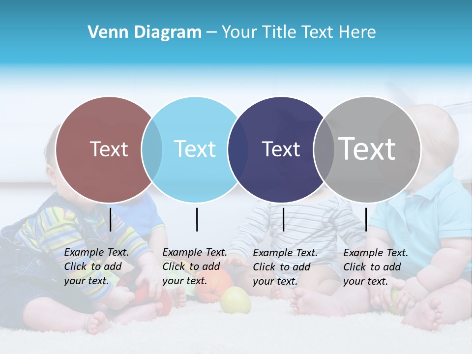 A Group Of Babies Sitting Next To Each Other PowerPoint Template