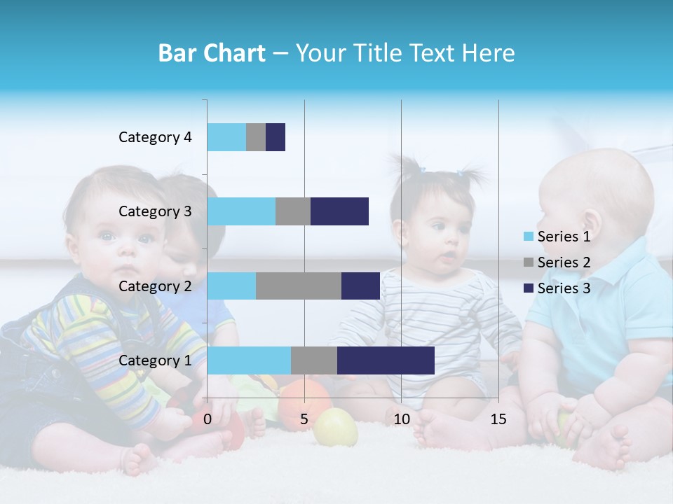 A Group Of Babies Sitting Next To Each Other PowerPoint Template