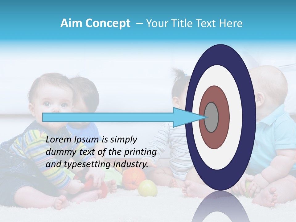 A Group Of Babies Sitting Next To Each Other PowerPoint Template